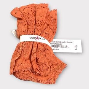 NWT Cosabella Women's Never Say Never Cutie Low Rise Thong Panty Underwear, L/XL